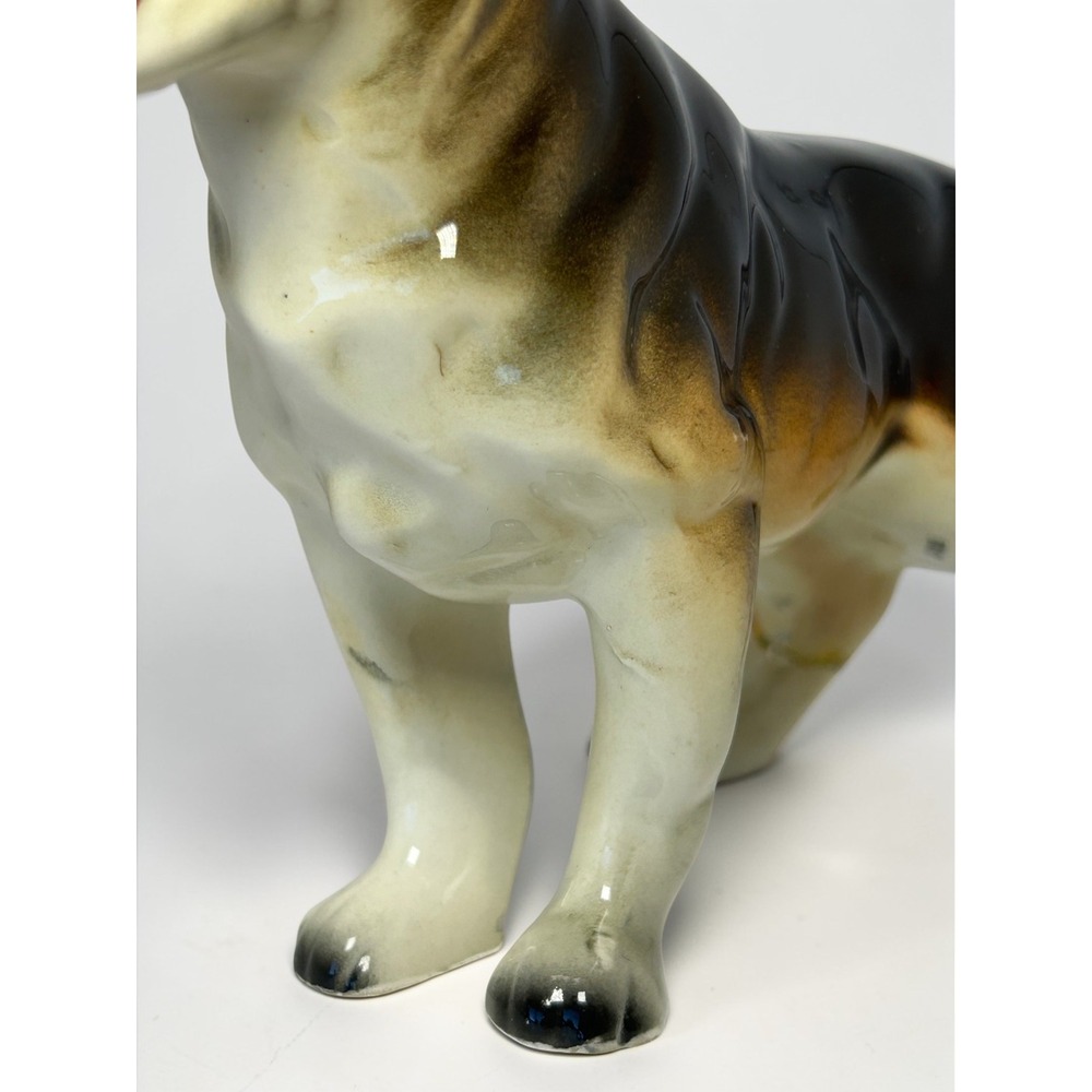 Vintage German Shepherd Ceramic Dog Figurine Standing Japan Black Tan 8 Inch - Picture 12 of 14